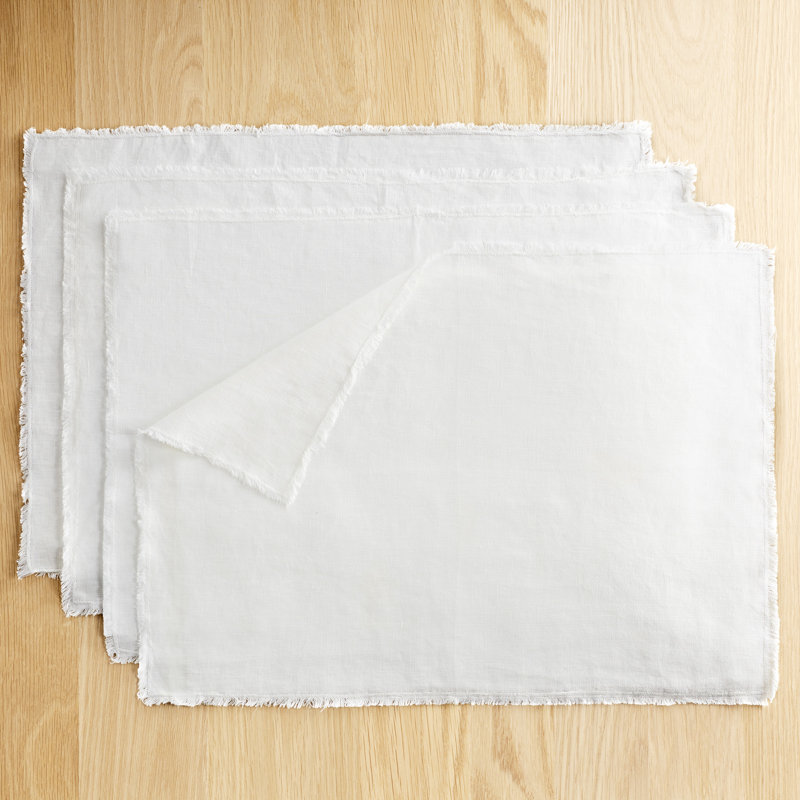 Zadia Linen Placemat, Ivory