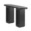 Console 50 po Modern Art Sculptural, pieds ovales, placage de bois
