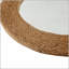 Miroir mural rond en corde de jute 26 pouces, décor côtier naturel avec un design léger et une suspension facile