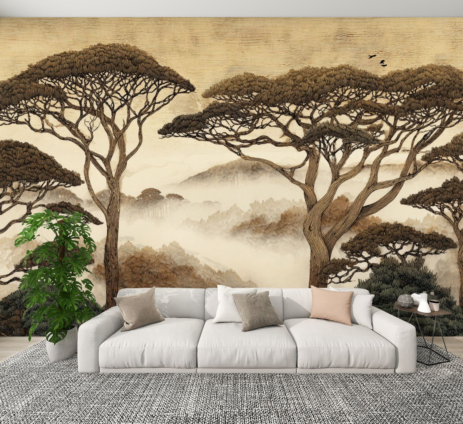 Red Barrel Studio® Vintage Forest Peel and Stick Wallpaper Vintage ...