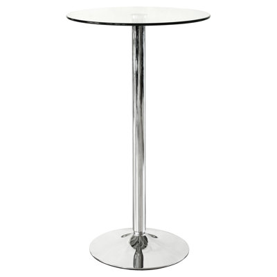 Round Glass Top Metal Base Dining Table