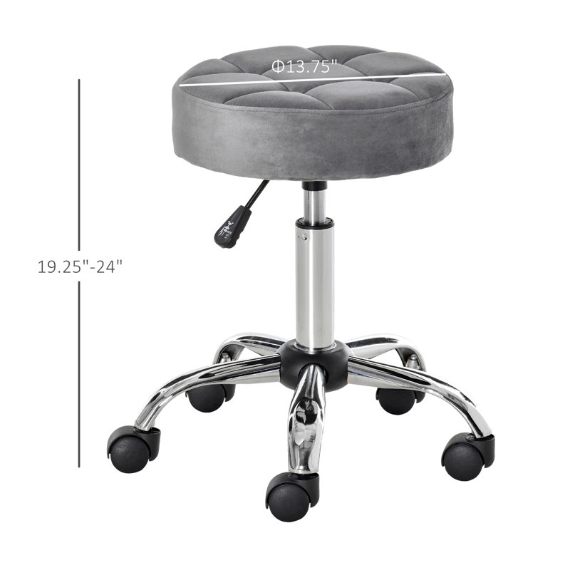 Tabouret de bureau rond à hauteur ajustable, chaise de coiffeuse