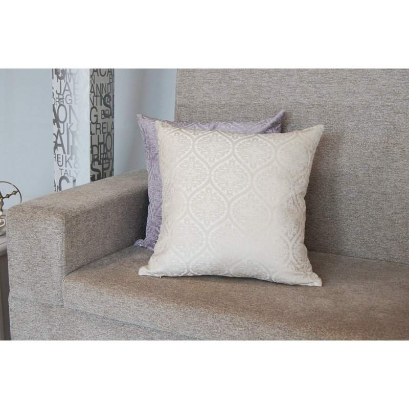 Chenille Jacquard Throw Pillow, Lilac