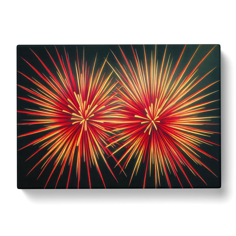 Feisty Fireworks - Wrapped Canvas, 35cm H x 50cm W x 3cm D