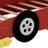Twin Size Race Car-Shaped Platform Bed With Wheels,Redold SKU:WF311965AAJ)