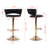 2Pcs Bar Stools,With Chrome Footrest And Base Swivel Height Adjustable Mechanical Lifting Velvet