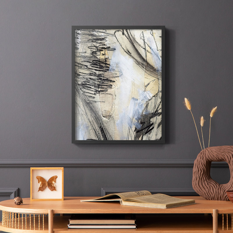 «Masked Notes VI», reproduction encadrée - bois massif, Noir, H 10 po x l 8 po