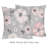 Watercolor Floral Grey Brushed Microfiber Decorative Square Indoor Throw Pillow Covers (Set of 2) by Sweet Jojo Designs