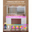 Dressing Table with HD Mirror, RGB Lights, Power Strip | Make Vanity Desk with LED Light, Transparent Glass Vanity Table with 11 Drawers, 3 Shelves, Bedroom
