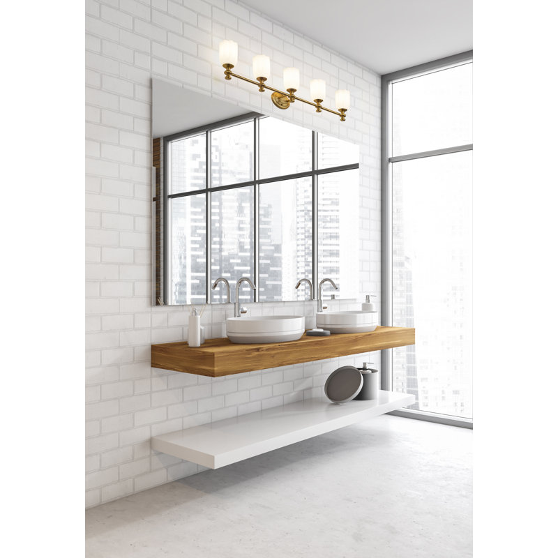 Ensemble de meuble-lavabo 5 lumières Amrutha, Or