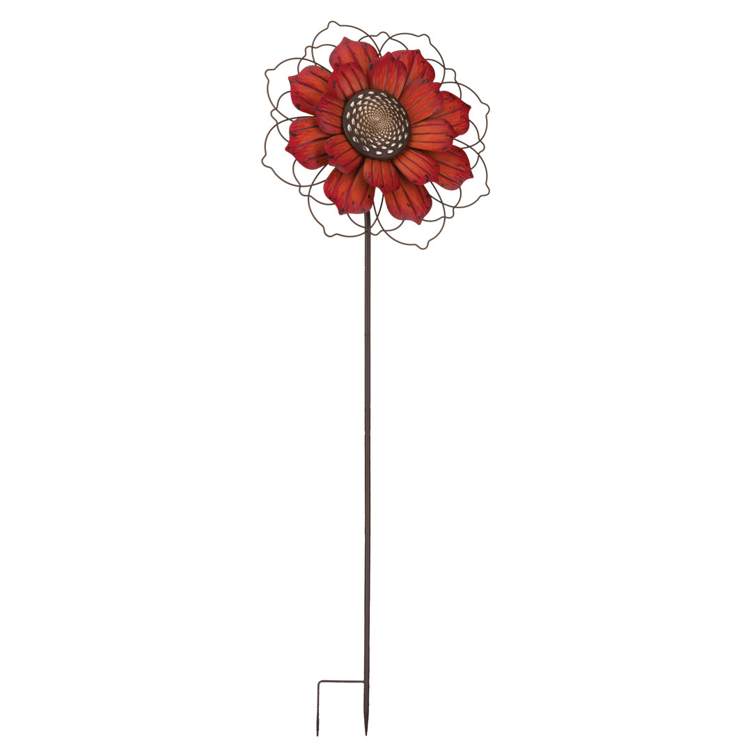 Giant Rustic Flower Stake - Red Regal Art & Gift