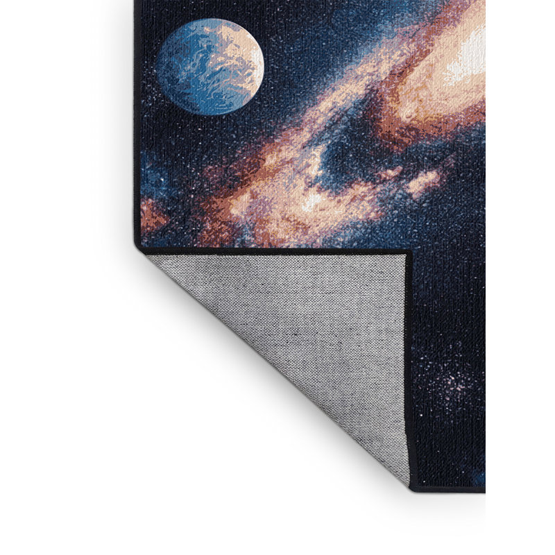 Tapis gris lavable à la machine, Carré 7 pi