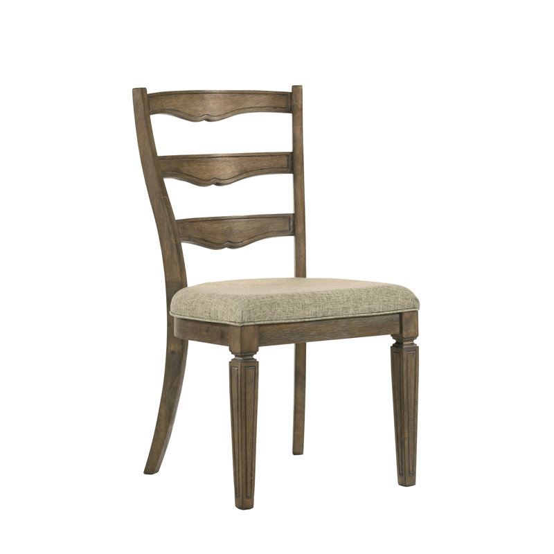 Ensemble de chaises d'appoint Parfield en tissu brun clair et finition chêne vieilli (ensemble de 2)