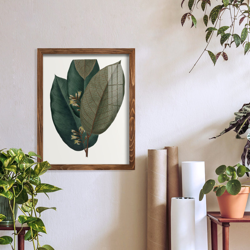 Fall Foliage I, reproduction d'art encadrée, H 15 po x l 12 po x P 1 po, Noyer