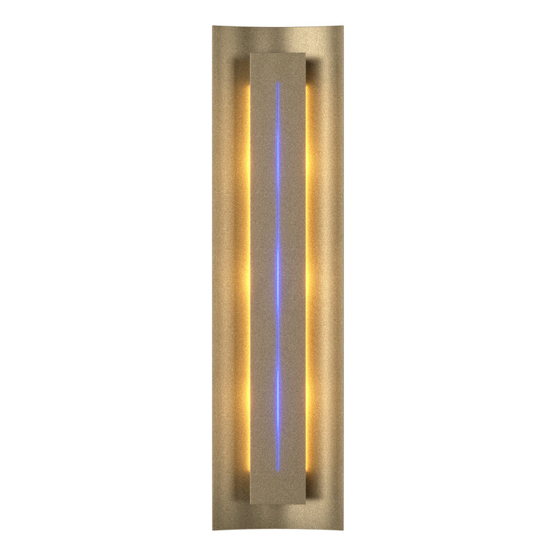 Gallery Dimmable Flush Mount Scone, Blue, Soft Gold, 4.3" W x 24.5" H x 3.3" D