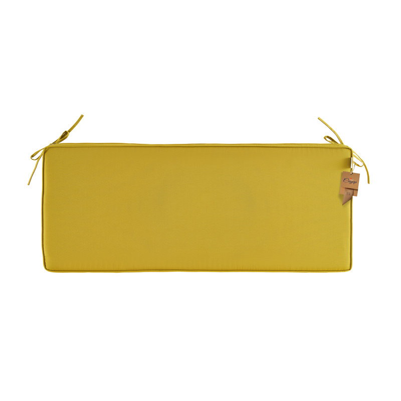 Outdoor 3'' Bench Seat Cushion, Yellow