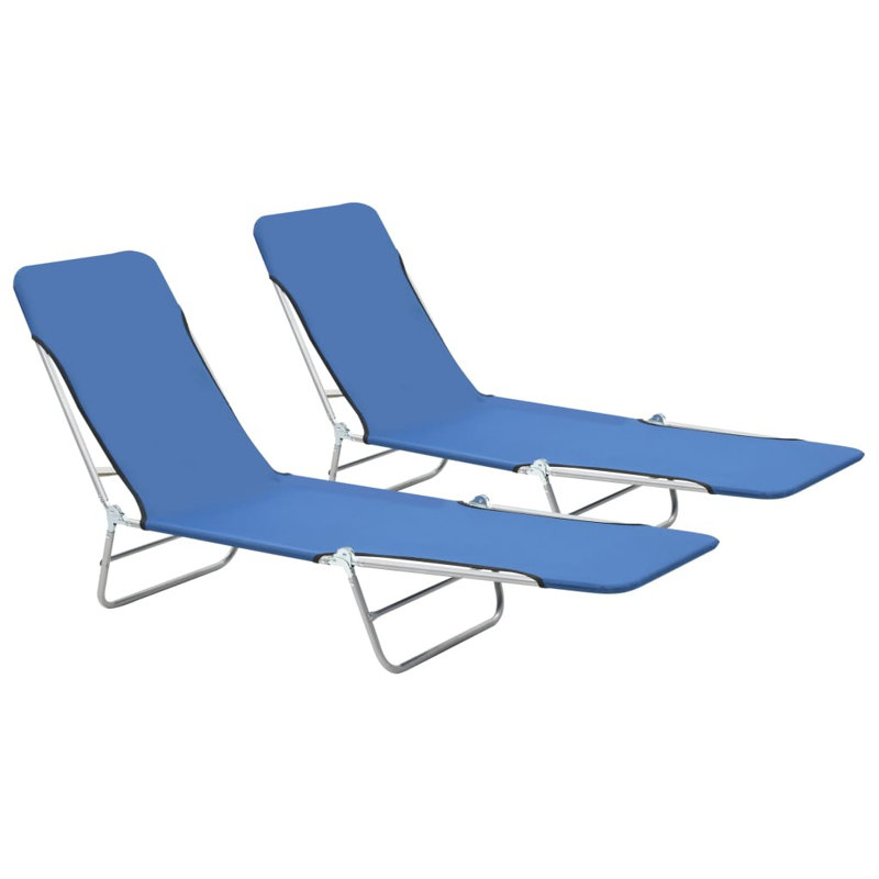 Freels 182cm Long Reclining Single Chaise, Blue
