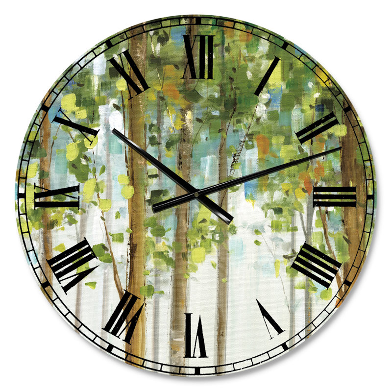 Green Forest Study - Horloge murale traditionnelle, Petit
