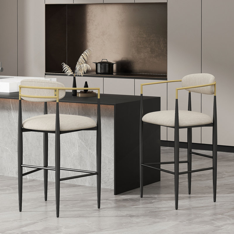Tabouret de bar (ensemble de 2), Beige