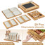 Dakota Fields Charcuterie Board Gift Set, 29 PCS Bamboo Cheese Board Serving Trays With Slate Cheese Board, 8 Ceramic Plate, Unique Newlywed Gifts, Housewarming Gift, Bridal Shower Gift