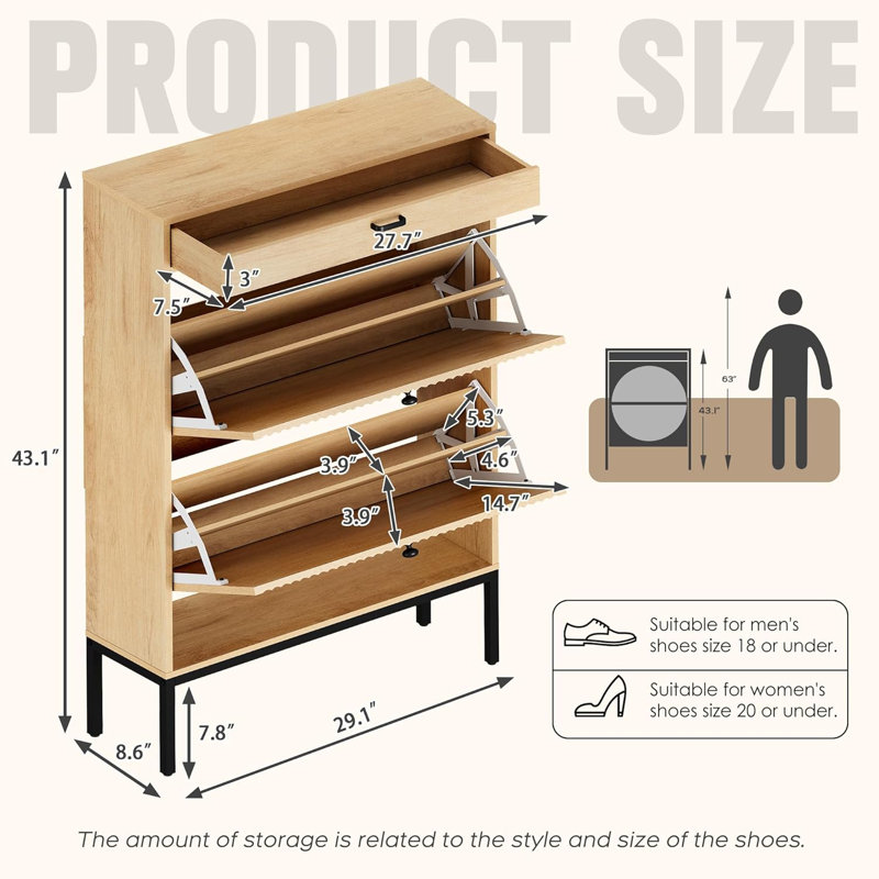 20 Pair Flip Down Shoe Storage