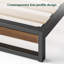 Lit plateforme bas en bambou et en métal de 37 po Daniel-701285185-753804251