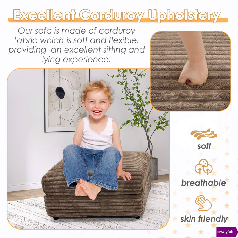 Repose-pieds 31,5 "avec bureau G，, salon, chambre à coucher et appartement Gus, Brun