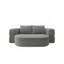 Canapé-lit pliant, futon-lit convertible, matelas de sol pliable 2-en-1 avec 2 coussins, canapé paresseux en mousse haute densité respirante, méridienne confortable, lit simple, gris clair
