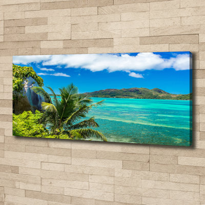 Seychelles Coast - No Frame Print on Glass