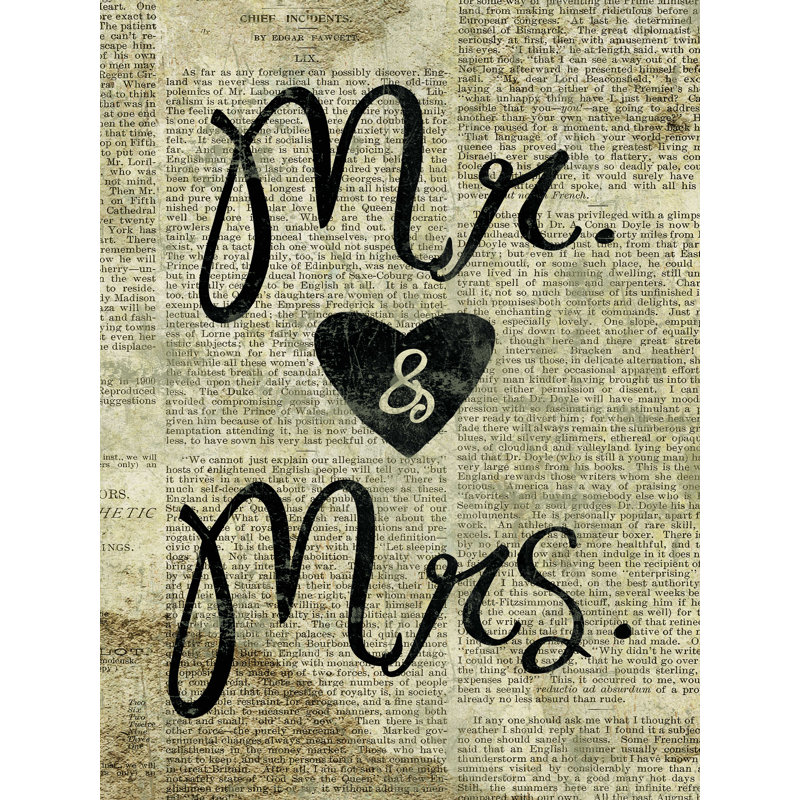 «Mr and Mrs News», reproduction sur toile tendue, H 48 po x l 36 po