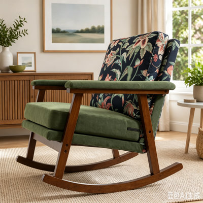 Modern Accent Chair ,rocking chair with Wood Frame