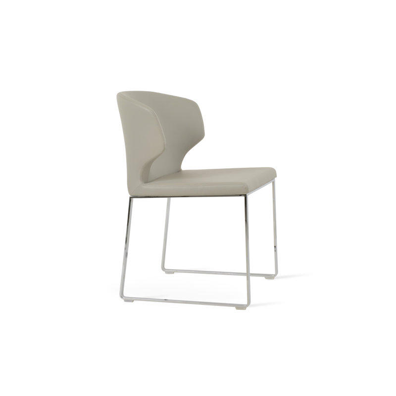 Chaise de salle à manger Amed, Gris clair, Acier Inoxydable