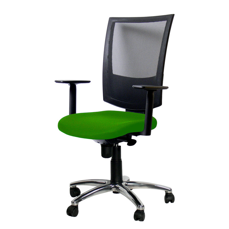 Office Chair, Rigid T-armrests, Green