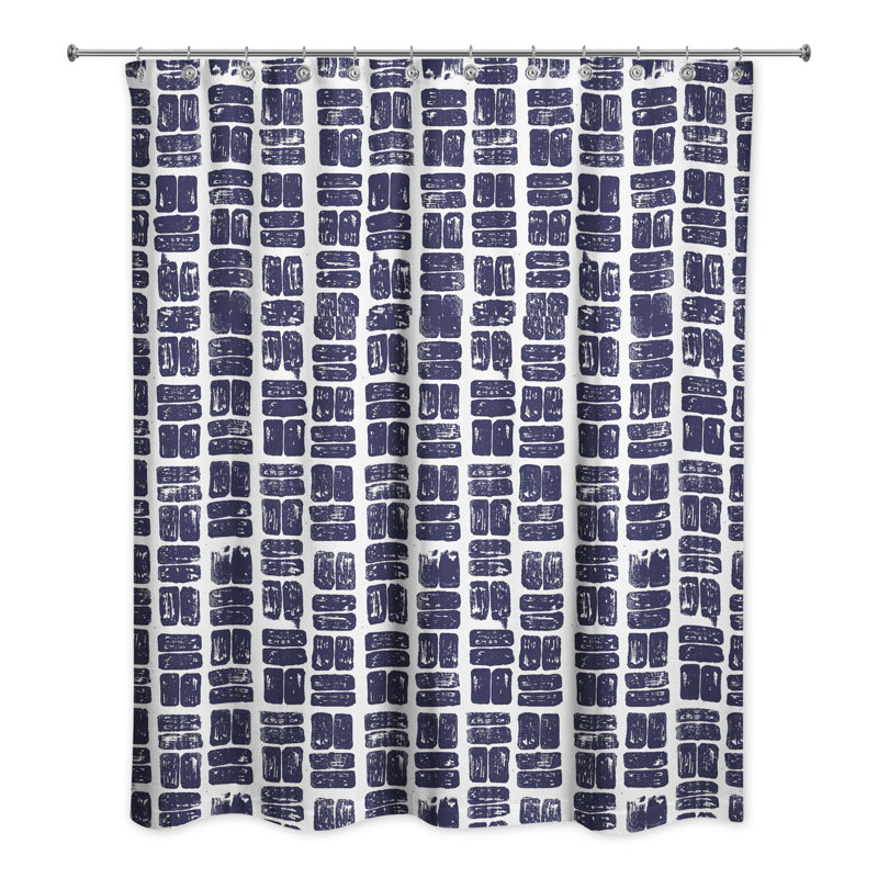 Rideau de douche simple Perine, Marine