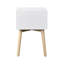 Table d'appoint, table de chevet avec 2 tiroirs et pieds en bois d'hévéa de style Mid-Century moderne blanc: armoire de rangement pour la chambre à coucher ou le salon