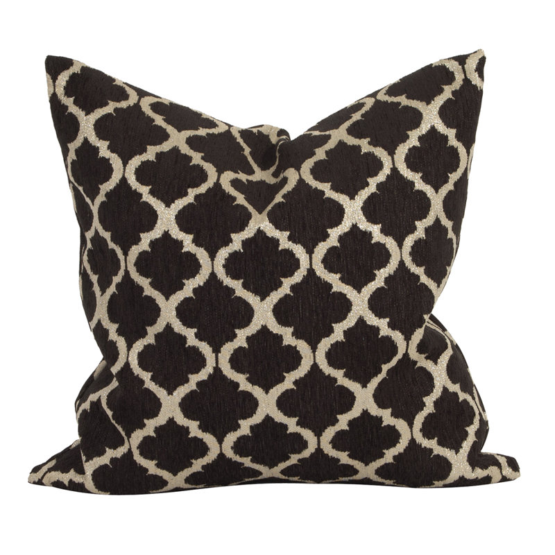 Davida Kay Geometric Down Throw Pillow, 20" x 20", Onyx