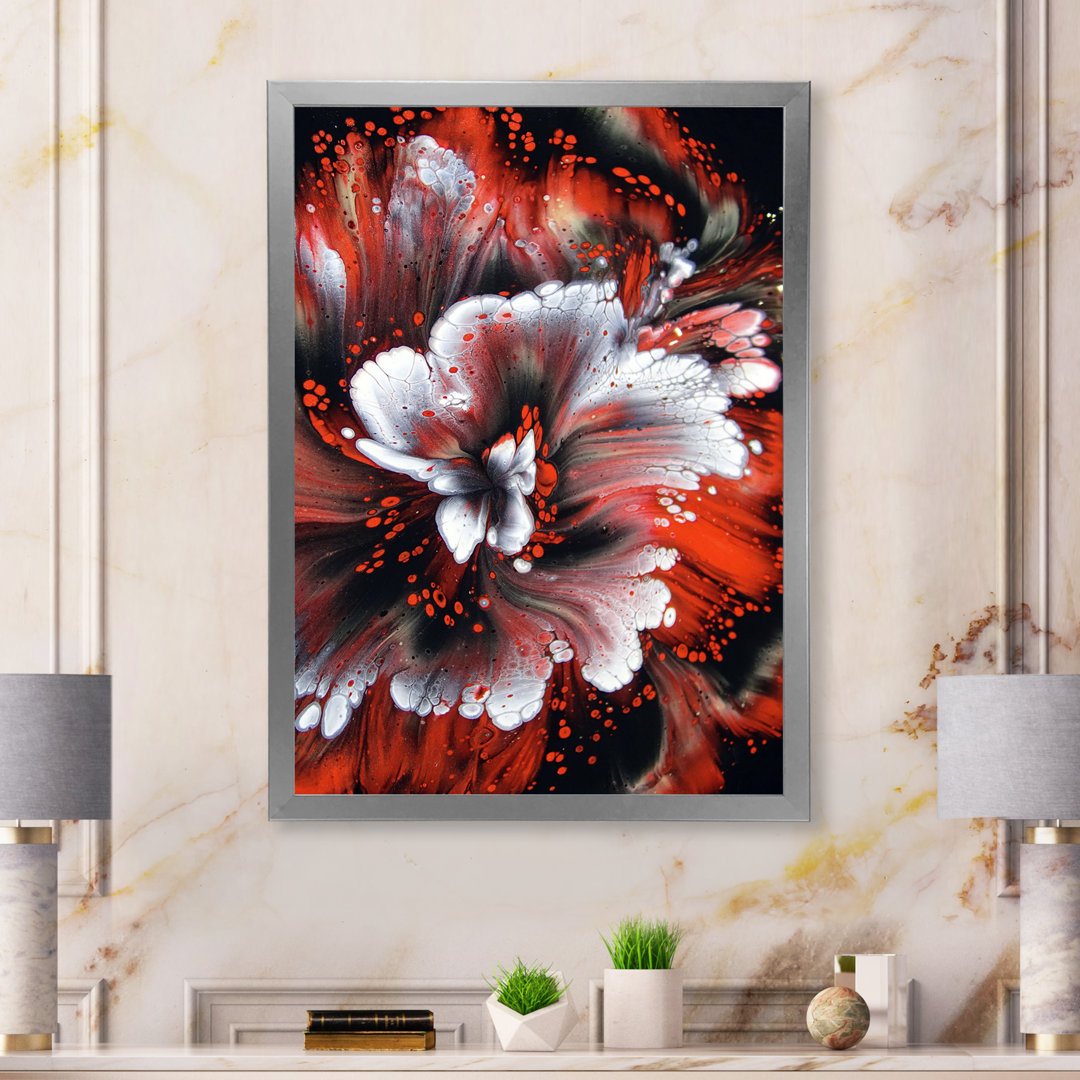 Red Mixed Abstract Fluid " Red Mixed Abstract Fluid " Wrought Studio™ 