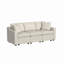 Canapé modulaire 3 places Lockheart beige de 84 po, accoudoirs inclinés-126757827