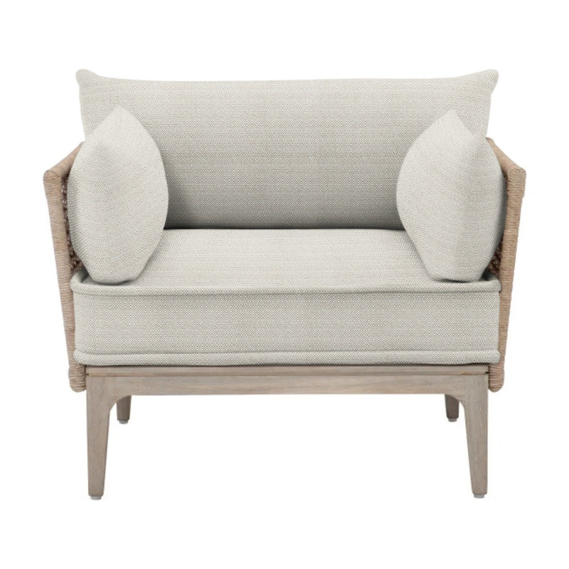 Catalonia Patio Chair with Cushions, White Linen 6016-000