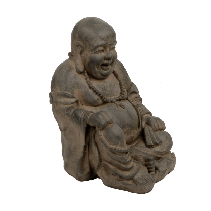 BUDDHIST MONK Sitting 43cm, Rust