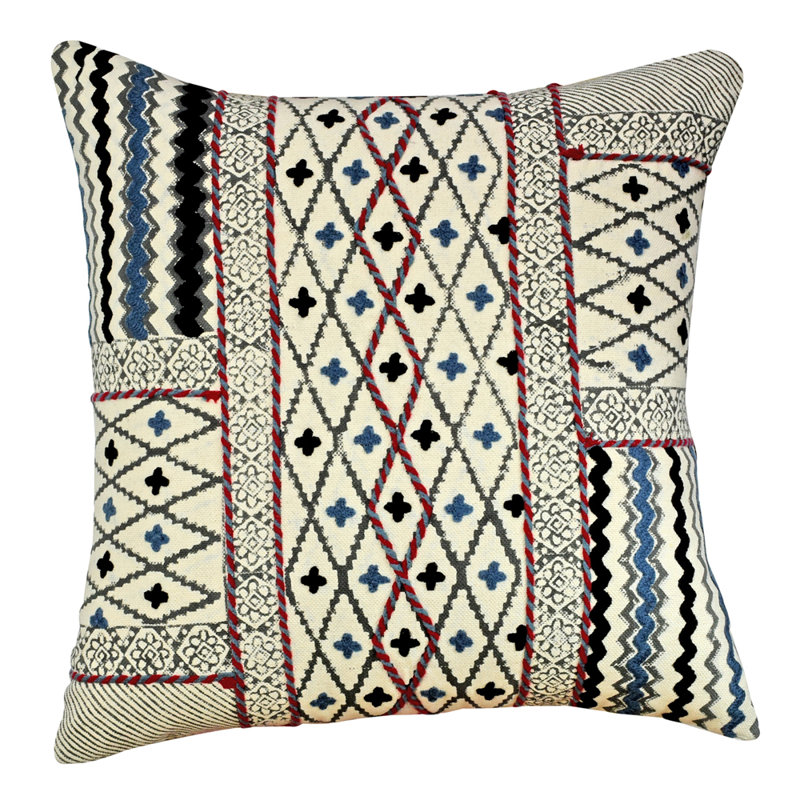 Geometric Cotton Throw Pillow
