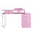 Manicure Nail Table For Nail Tech With Visible Display Desktop, Nail Workstation With Dust Collector, Wrist Cushion And 4 Large Drawers, Pink
