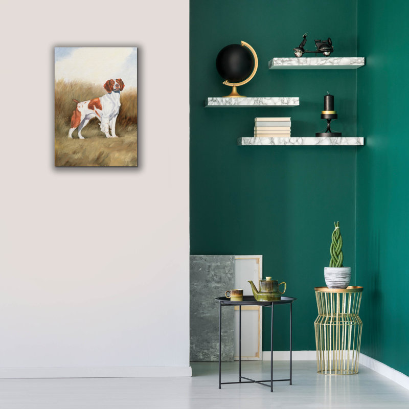 «Hunting Dog 1» par James Wiens, art mural sur toile, H 26 po x l 18 po