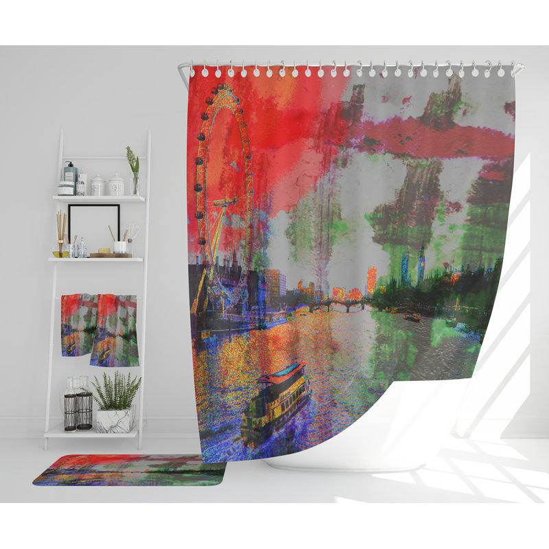 Natalja Polyester Shower Curtain Set