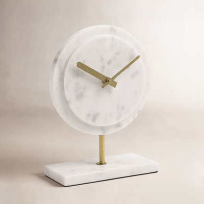 Modern & Contemporary No Time Display Type Stone Quartz Movement / Crystal Tabletop Clock