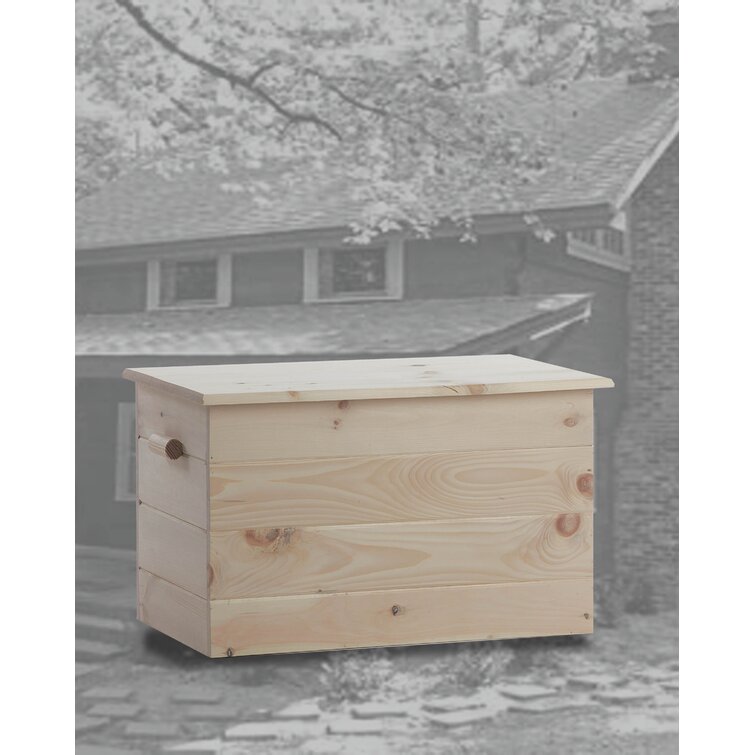 Extra Large Wooden Pine Crate Open Storage Box on Wheels Unpainted Chest  Trunk