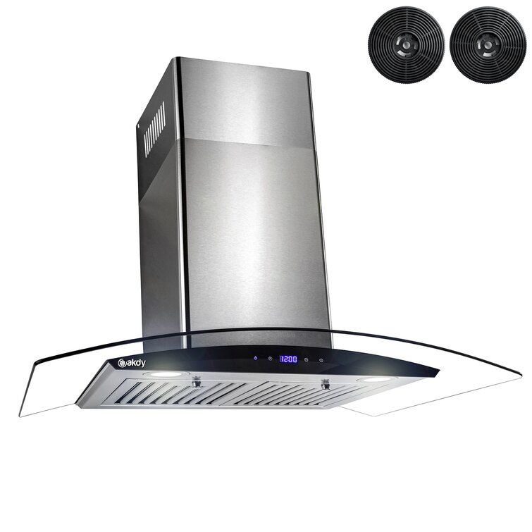 AKDY 30 Inches 58 Cubic Feet Per Minute Convertible Under Cabinet Range  Hood with Light Included & Reviews