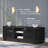 Contour TV Stand, 2 Door w/ Middle Shelf (1495 x 406 x 482mm / 59 x 16 x 19in)-1942062849