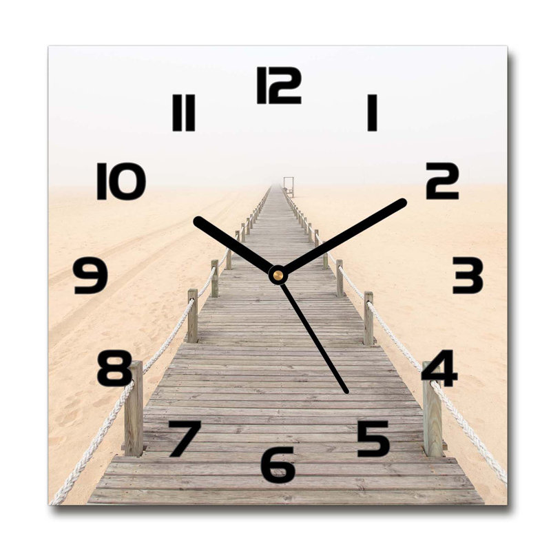 Ikisha Glass Wall Clock, Black