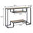 Rectangular Rustic Table In Oak And Black With Extra Storage - Industrial Look Versatile For Home Decor